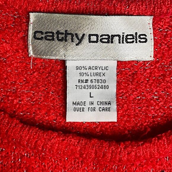 Cathy Daniels Sweater Womens Size Large Sparkly Embellished Pullover Sequins - Picture 2 of 7